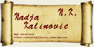 Nadja Kalinović vizit kartica